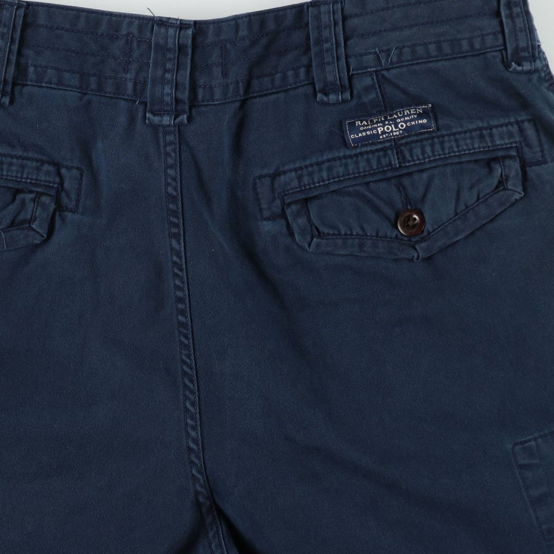 Ralph Lauren POLO by Ralph Lauren cargo shorts, short pants, men's w37 equivalent cotton navy blue type Vintage Second Hand