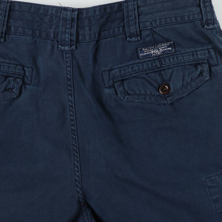 Ralph Lauren POLO by Ralph Lauren cargo shorts, short pants, men's w37 equivalent cotton navy blue type Vintage Second Hand