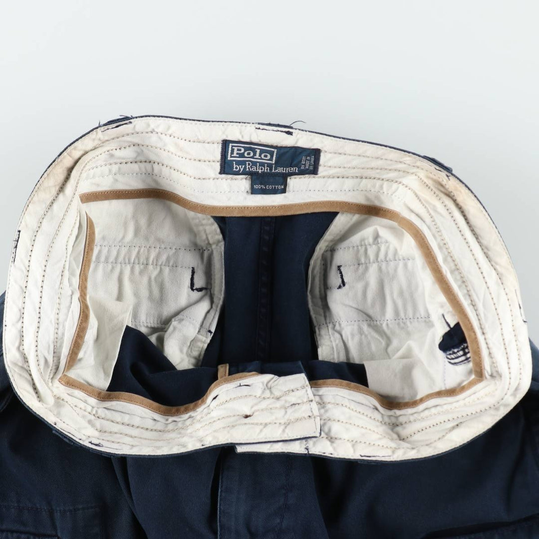 Ralph Lauren POLO by Ralph Lauren cargo shorts, short pants, men's w37 equivalent cotton navy blue type Vintage Second Hand