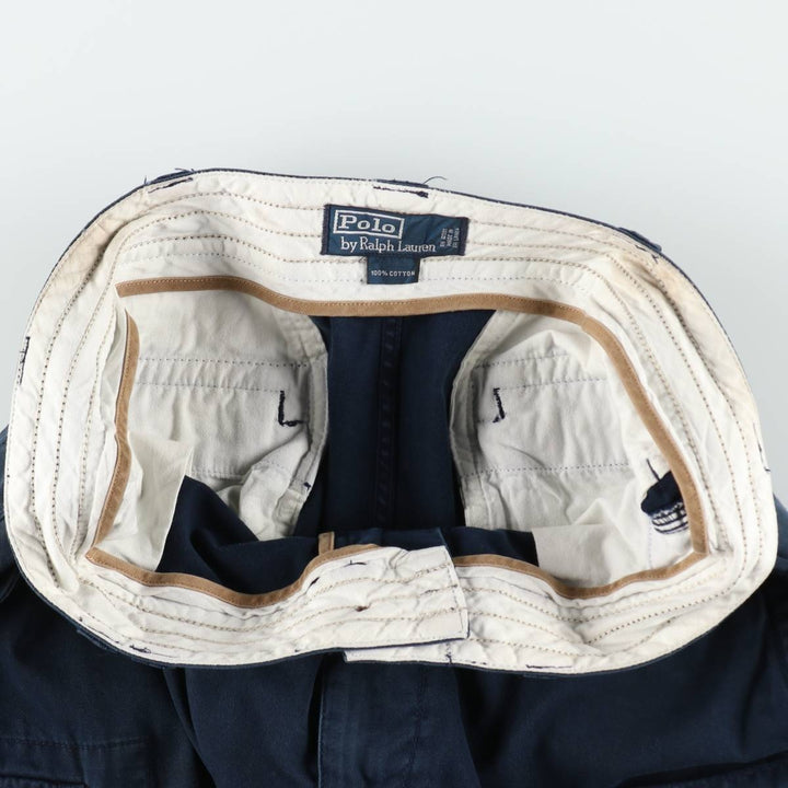 Ralph Lauren POLO by Ralph Lauren cargo shorts, short pants, men's w37 equivalent cotton navy blue type Vintage Second Hand