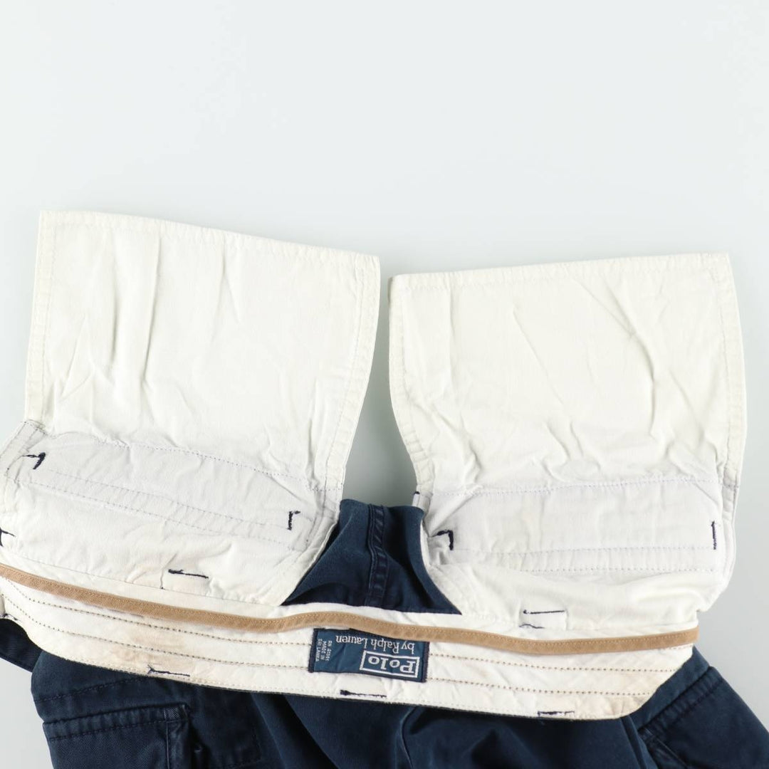 Ralph Lauren POLO by Ralph Lauren cargo shorts, short pants, men's w37 equivalent cotton navy blue type Vintage Second Hand