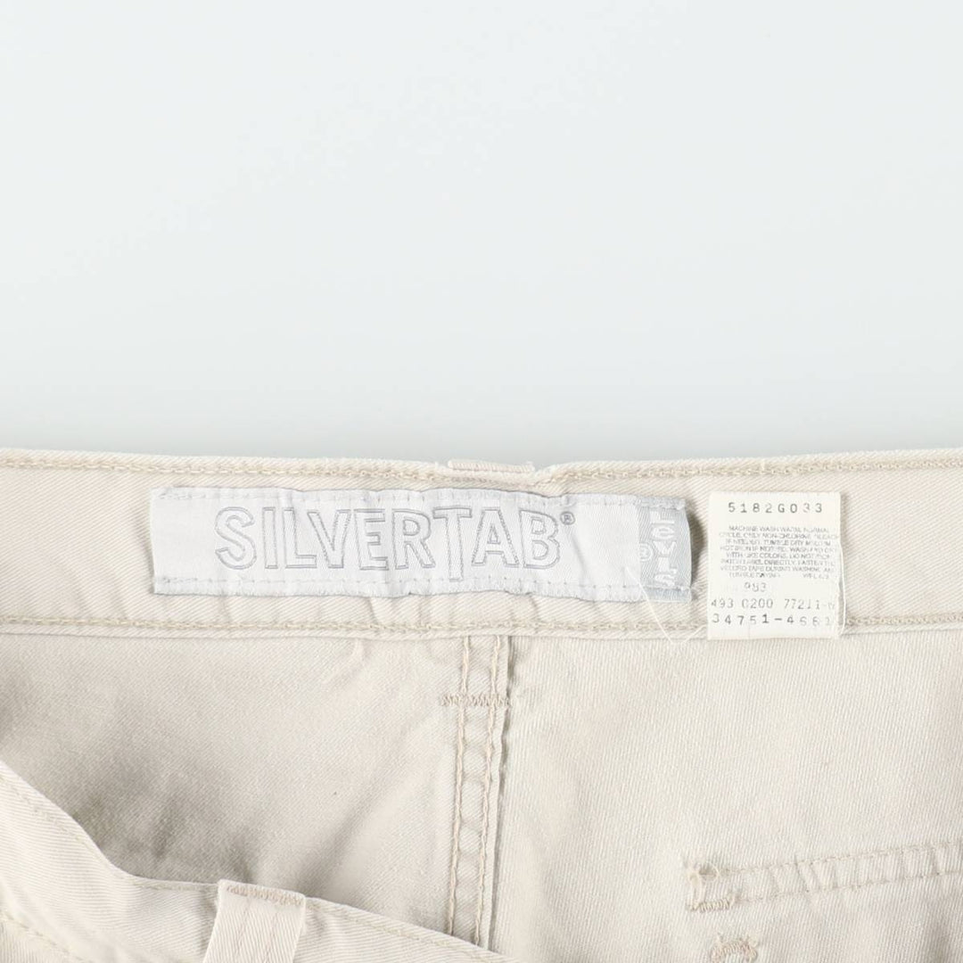 Levi's SILVER TAB Cargo Shorts, Men's Size W36 (approx.) cotton Beige type Vintage Second Hand