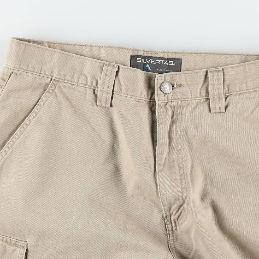 Levi's SILVER TAB Cargo Shorts, Men's Size W34 (approx.) cotton Beige type Vintage Second Hand
