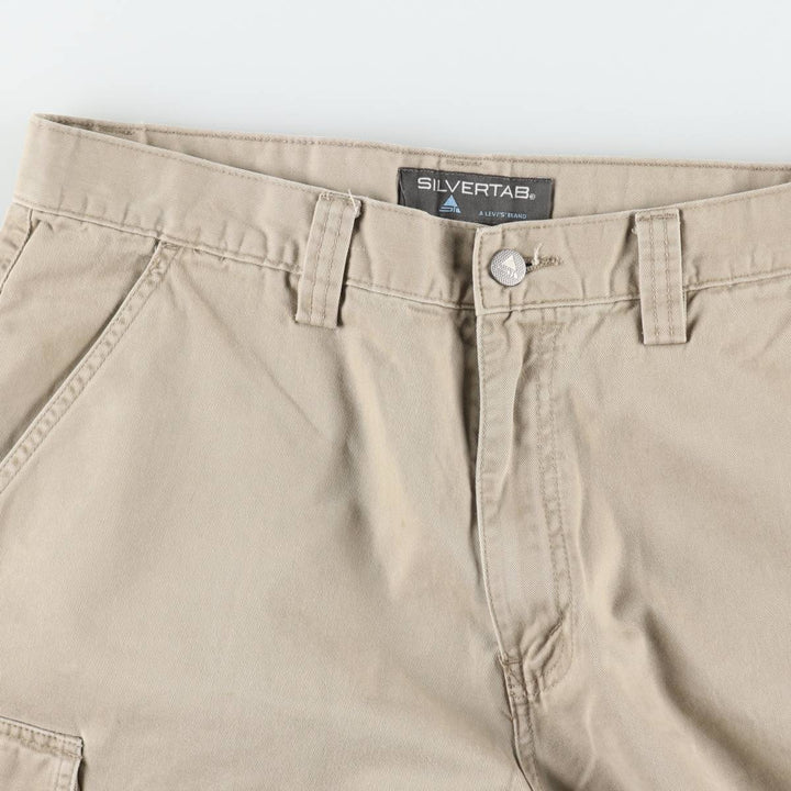 Levi's SILVER TAB Cargo Shorts, Men's Size W34 (approx.) cotton Beige type Vintage Second Hand