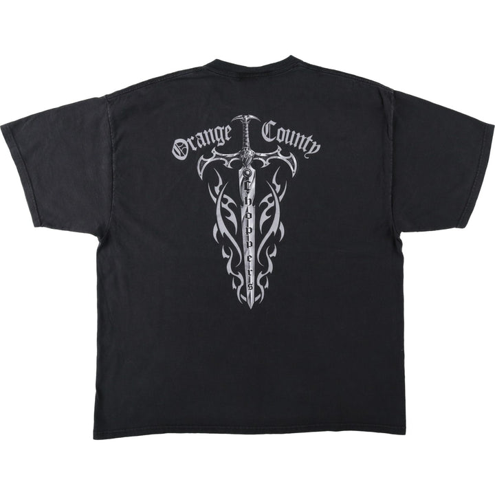 2000'S Orange County Choppers Motorcycle T-shirt, Men's XXL equivalent. cotton black type Vintage Second Hand