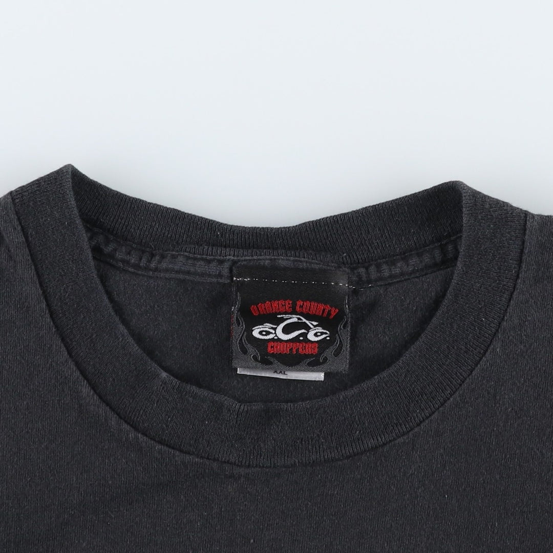 2000'S Orange County Choppers Motorcycle T-shirt, Men's XXL equivalent. cotton black type Vintage Second Hand