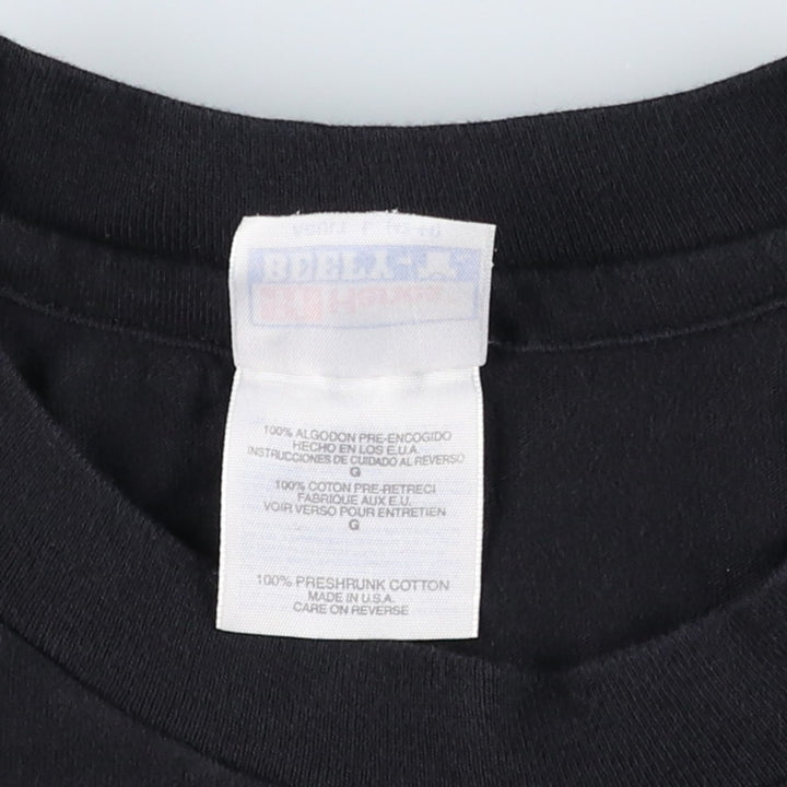 90'S Hanes BEEFY-T Eagle Pattern Motorcycle T-Shirt, Made in USA, Men's Size L (approx.), Vintage cotton black type Vintage Second Hand