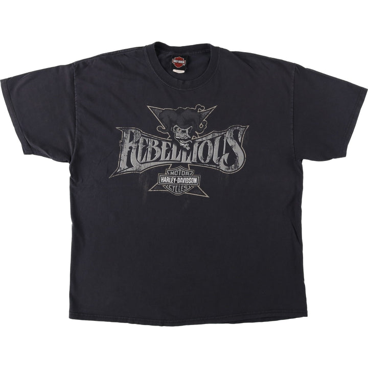 Harley-Davidson Eagle Pattern Motorcycle Bike T-shirt Men's XL cotton black type Vintage Second Hand
