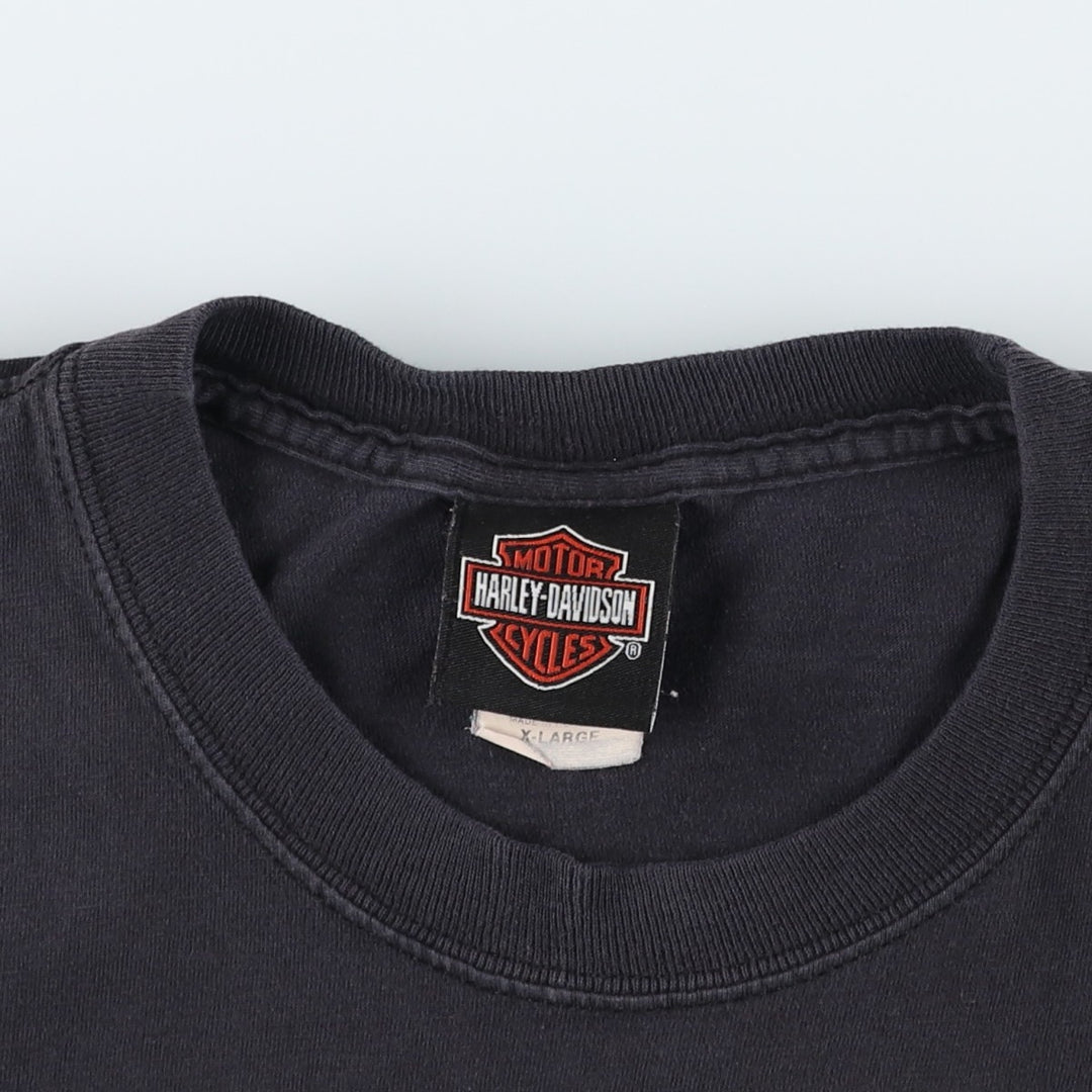 Harley-Davidson Eagle Pattern Motorcycle Bike T-shirt Men's XL cotton black type Vintage Second Hand