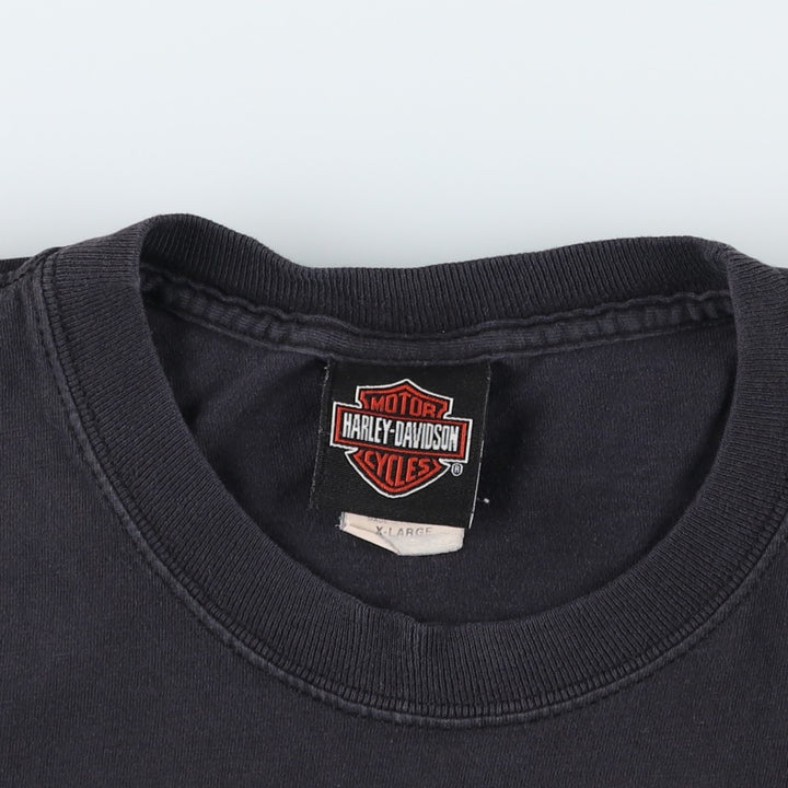 Harley-Davidson Eagle Pattern Motorcycle Bike T-shirt Men's XL cotton black type Vintage Second Hand
