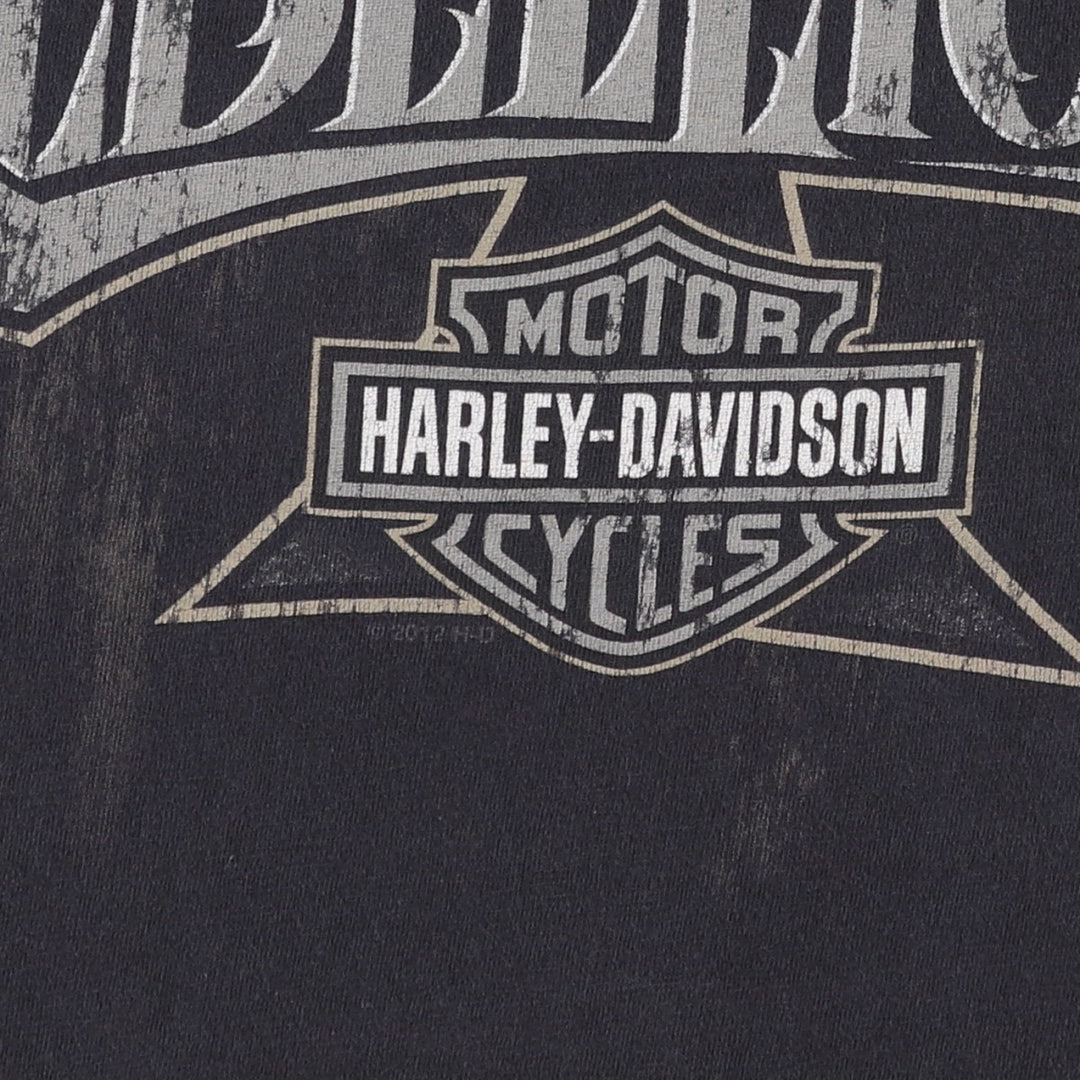 Harley-Davidson Eagle Pattern Motorcycle Bike T-shirt Men's XL cotton black type Vintage Second Hand
