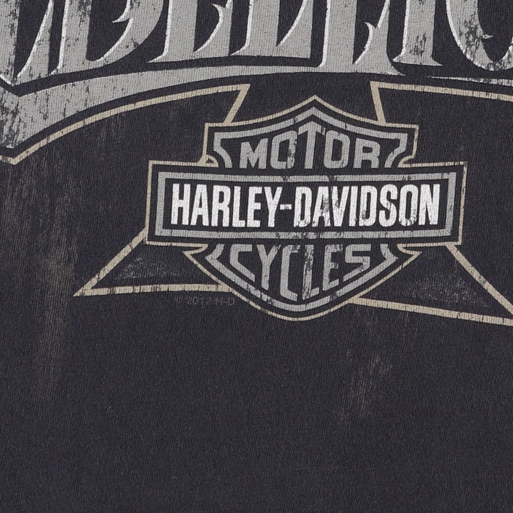 Harley-Davidson Eagle Pattern Motorcycle Bike T-shirt Men's XL cotton black type Vintage Second Hand