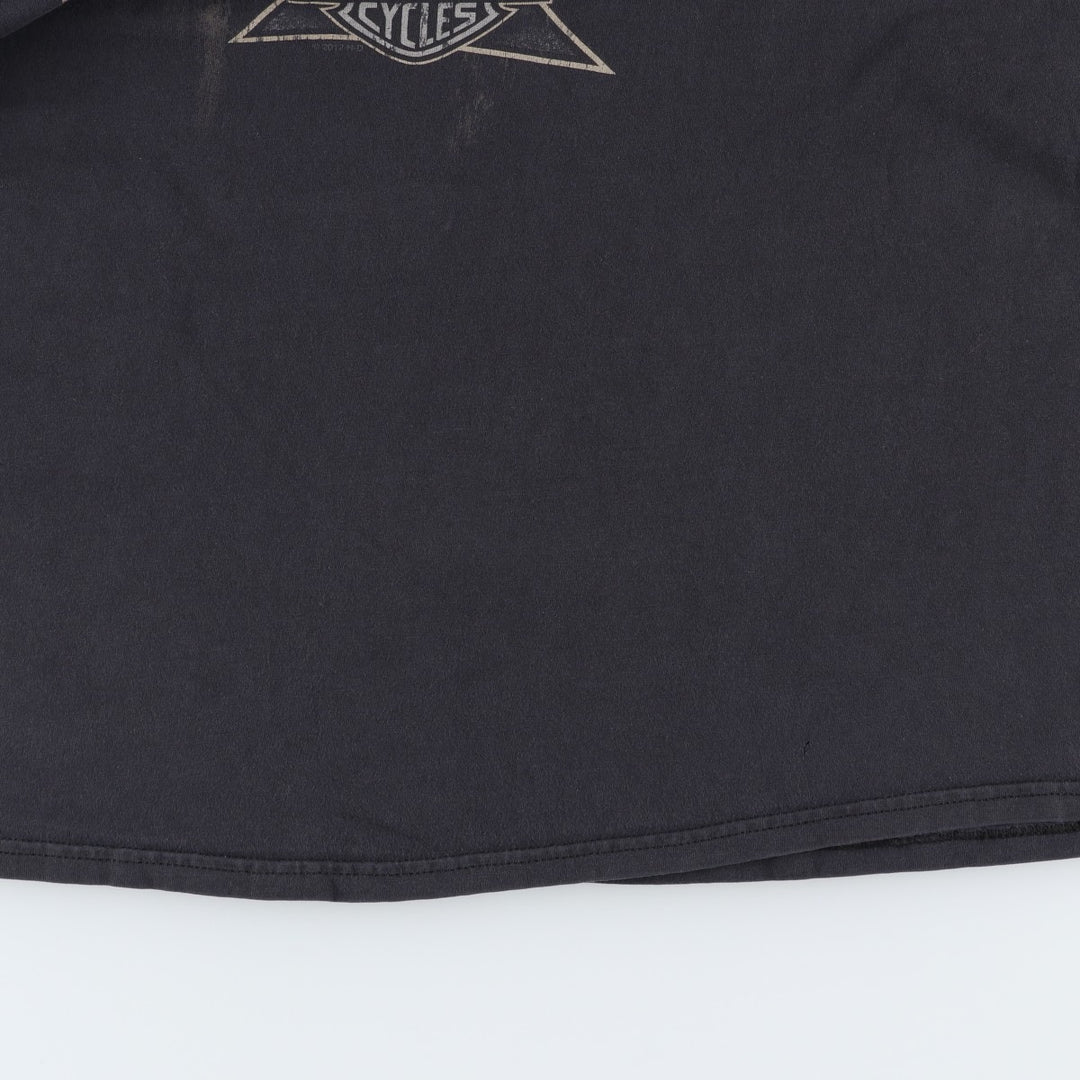 Harley-Davidson Eagle Pattern Motorcycle Bike T-shirt Men's XL cotton black type Vintage Second Hand