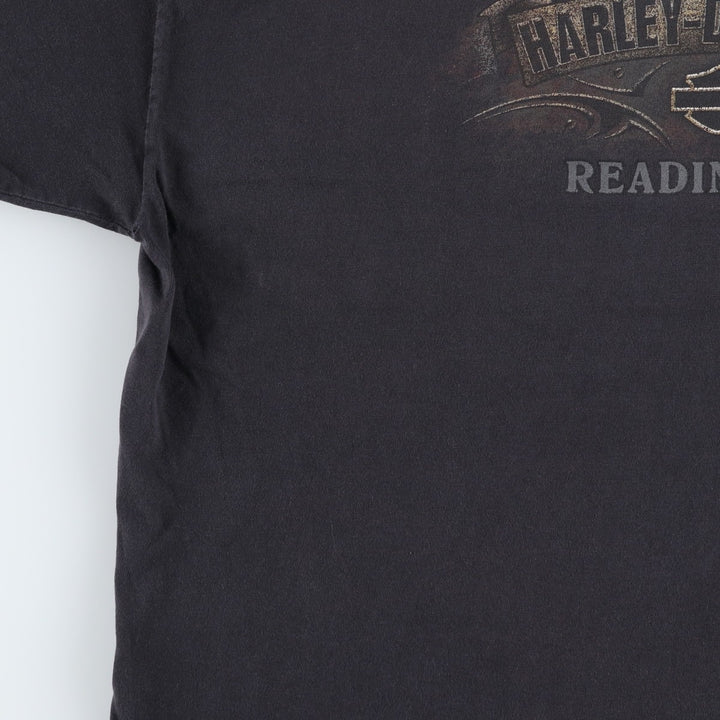 Harley-Davidson Eagle Pattern Motorcycle Bike T-shirt Men's XL cotton black type Vintage Second Hand