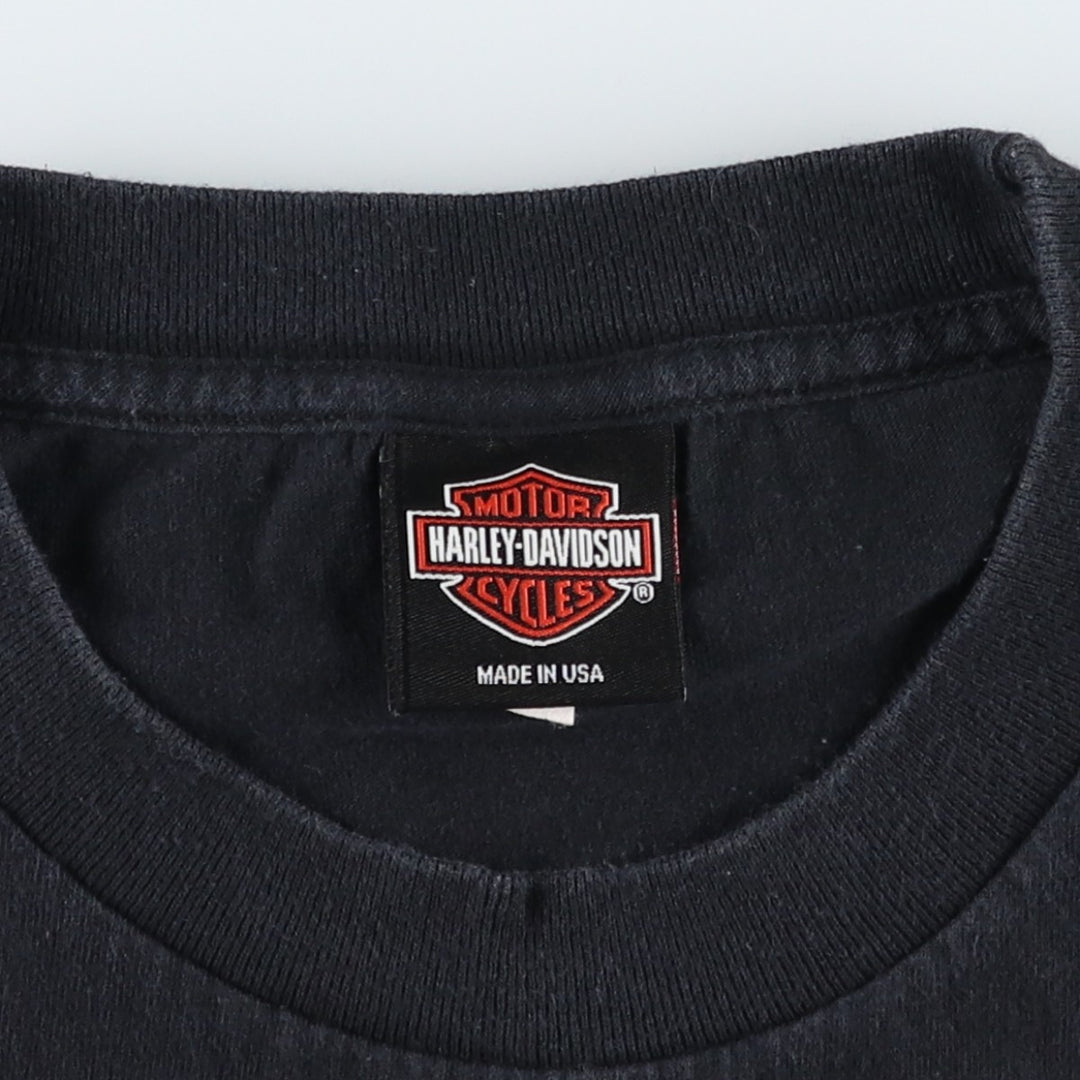 Harley-Davidson Motorcycle Bike T-shirt Made in USA Men's XL cotton black type Vintage Second Hand