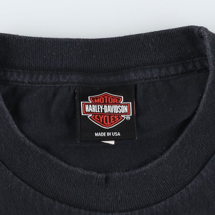 Harley-Davidson Motorcycle Bike T-shirt Made in USA Men's XL cotton black type Vintage Second Hand