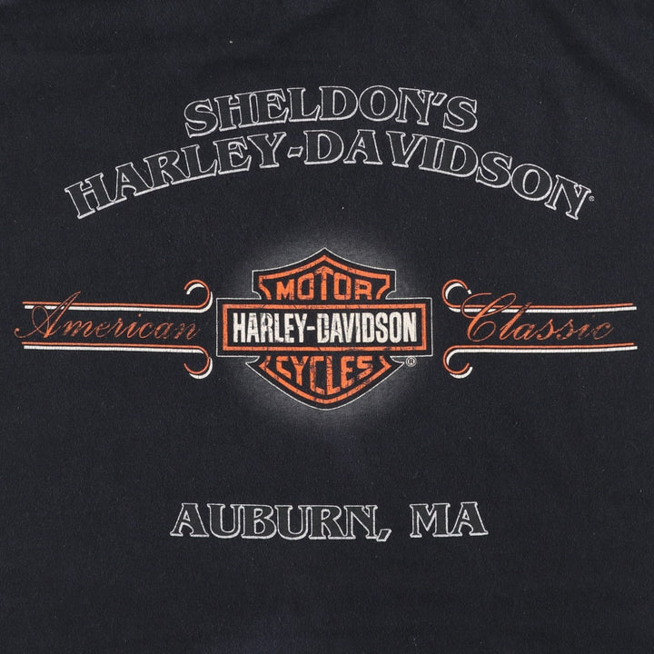 Harley-Davidson Motorcycle Bike T-shirt Made in USA Men's XL cotton black type Vintage Second Hand