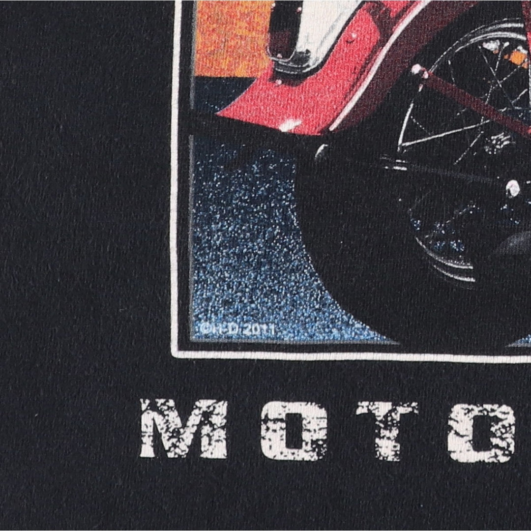 Harley-Davidson Motorcycle Bike T-shirt Made in USA Men's XL cotton black type Vintage Second Hand