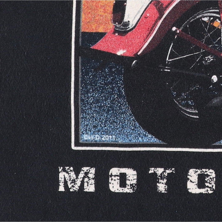 Harley-Davidson Motorcycle Bike T-shirt Made in USA Men's XL cotton black type Vintage Second Hand