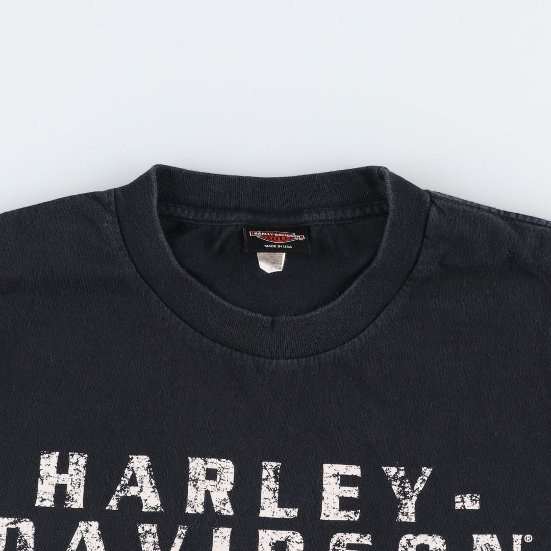 Harley-Davidson Motorcycle Bike T-shirt Made in USA Men's XL cotton black type Vintage Second Hand