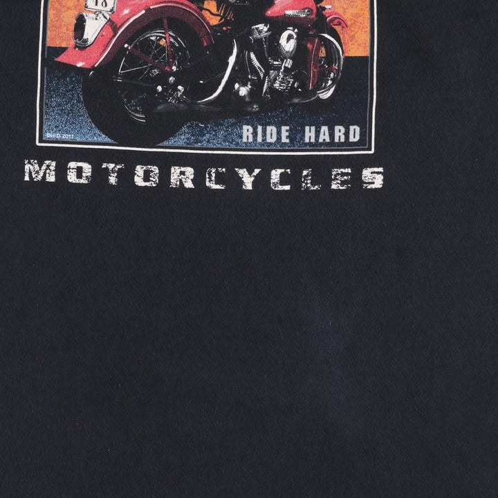 Harley-Davidson Motorcycle Bike T-shirt Made in USA Men's XL cotton black type Vintage Second Hand