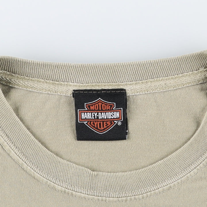 Harley-Davidson Motorcycle Bike T-shirt, Men's XL size unclear Khaki type sage green Vintage Second Hand