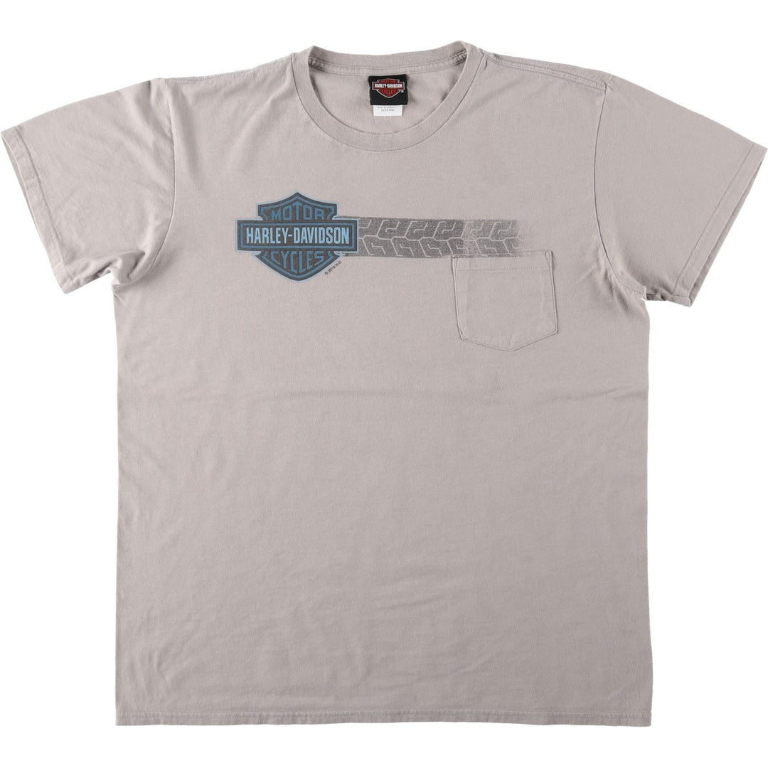 Harley-Davidson Motorcycle Bike T-shirt, Men's Size L cotton gray type Vintage Second Hand