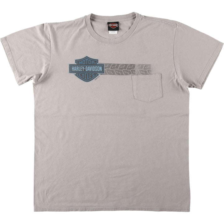 Harley-Davidson Motorcycle Bike T-shirt, Men's Size L cotton gray type Vintage Second Hand