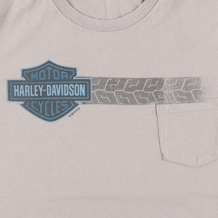 Harley-Davidson Motorcycle Bike T-shirt, Men's Size L cotton gray type Vintage Second Hand