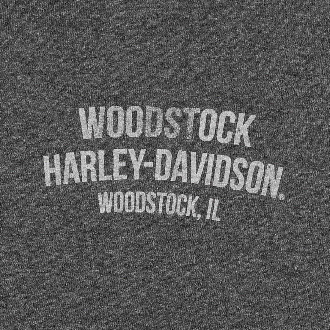 Harley-Davidson Motorcycle Bike T-shirt, Men's Medium cotton gray type Vintage Second Hand