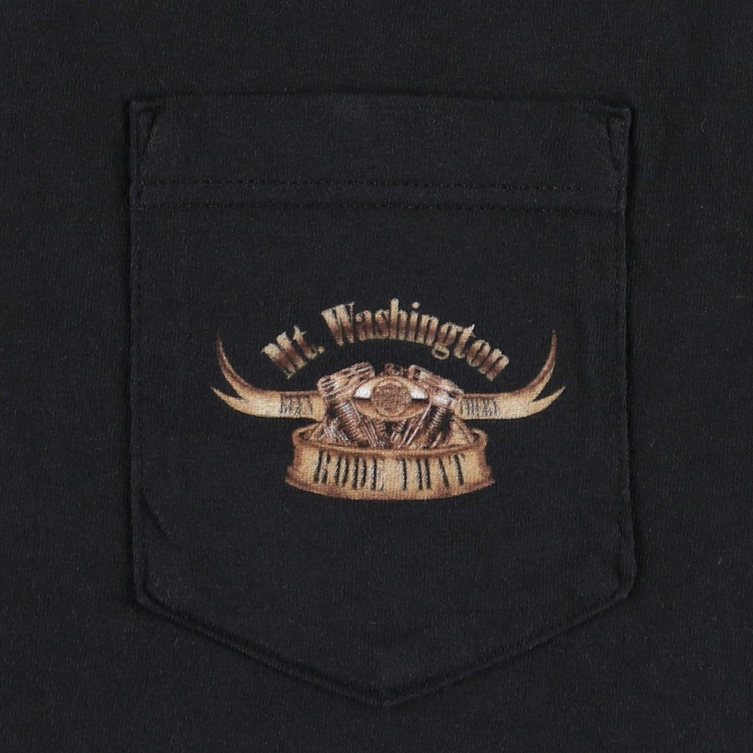 Harley-Davidson Eagle Pattern Motorcycle Bike T-shirt Men's L size cotton black type Vintage Second Hand