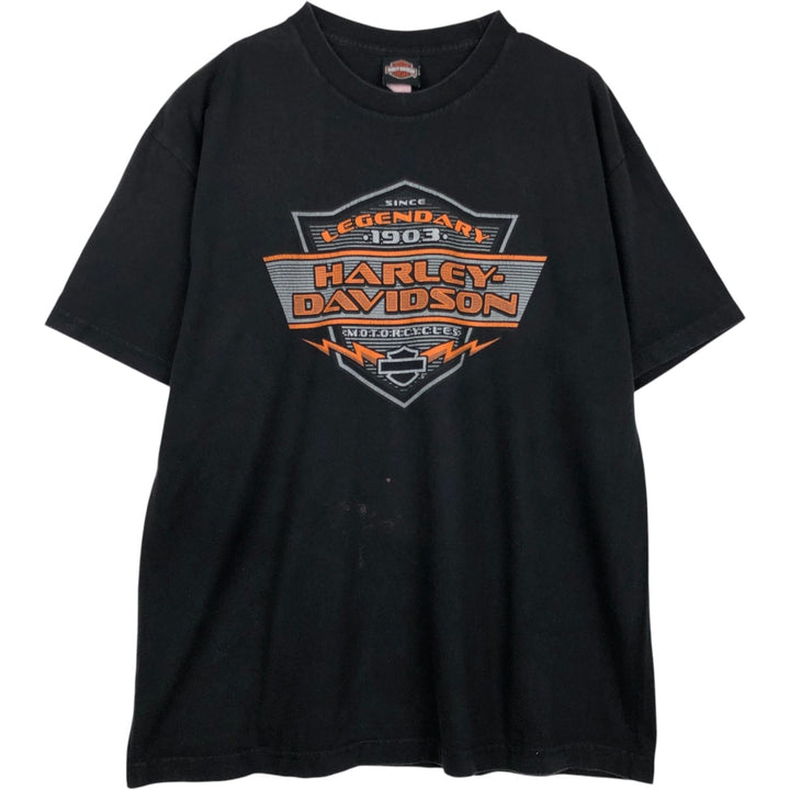 Harley-Davidson Motorcycle Bike T-shirt, Men's XL size cotton black type Vintage Second Hand