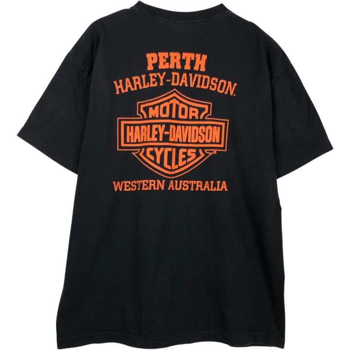 Harley-Davidson Motorcycle Bike T-shirt, Men's XL size cotton black type Vintage Second Hand