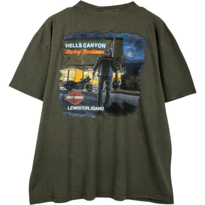 Harley-Davidson Motorcycle Bike T-shirt, Men's XL size cotton Khaki type Vintage Second Hand