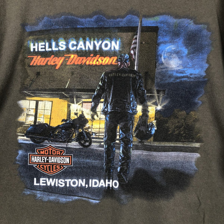 Harley-Davidson Motorcycle Bike T-shirt, Men's XL size cotton Khaki type Vintage Second Hand