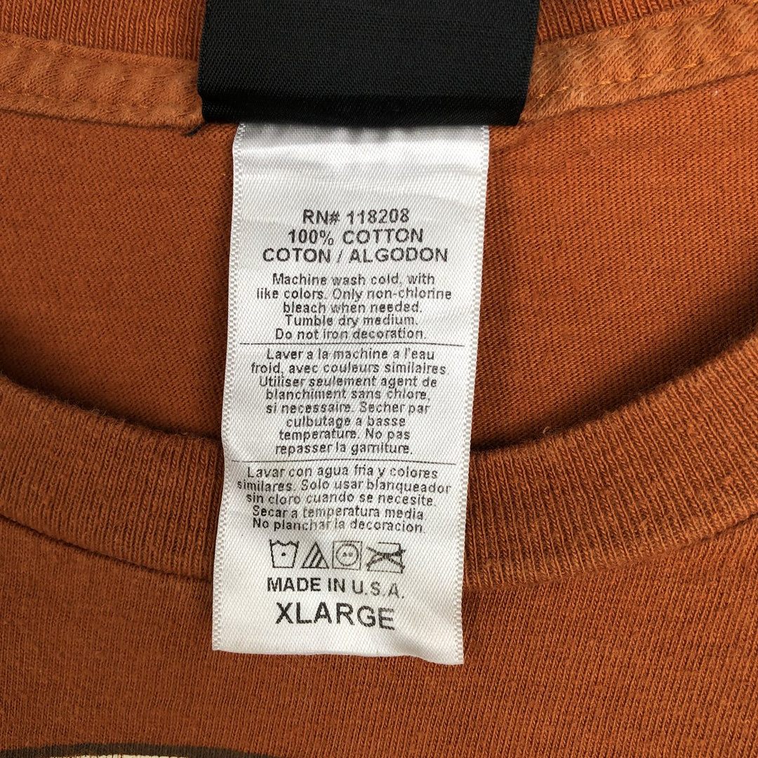 Harley-Davidson Cut-Off Motorcycle Bike T-Shirt, Made in USA, Men's Size XL (approx.) cotton brown type Vintage Second Hand