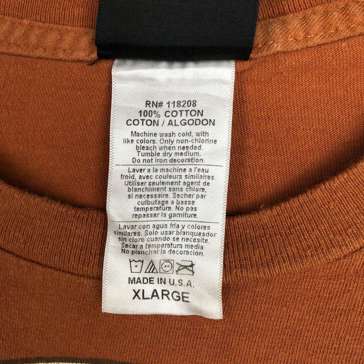 Harley-Davidson Cut-Off Motorcycle Bike T-Shirt, Made in USA, Men's Size XL (approx.) cotton brown type Vintage Second Hand