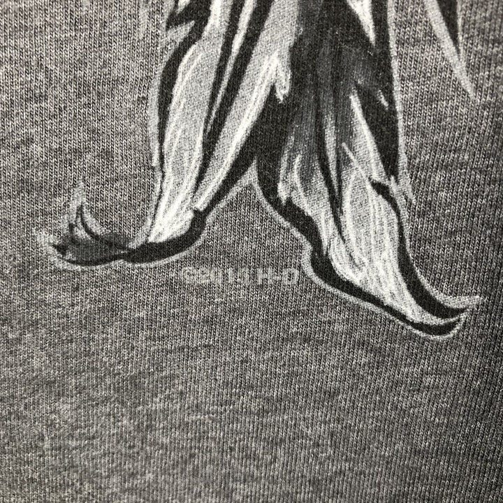 Harley-Davidson Skull Pattern Skull Wing Motorcycle T-Shirt, Men's XXL (approx.) cotton Charcoal Vintage Second Hand