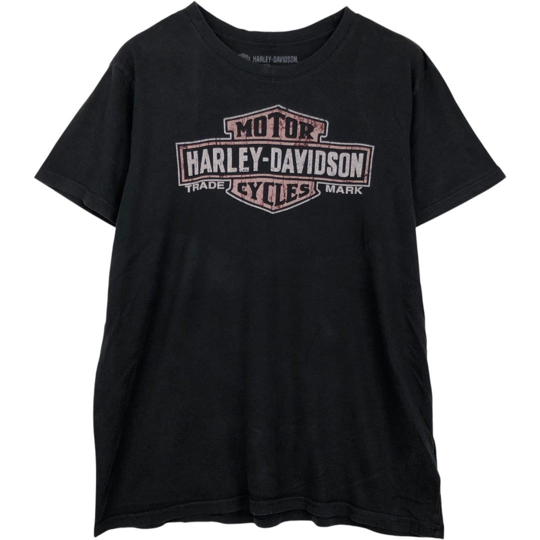 Harley-Davidson Motorcycle Bike T-shirt, Men's Size L cotton black type Vintage Second Hand