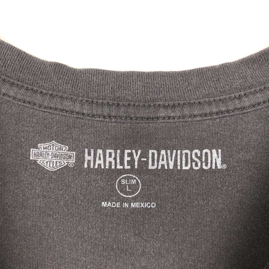 Harley-Davidson Motorcycle Bike T-shirt, Men's Size L cotton black type Vintage Second Hand