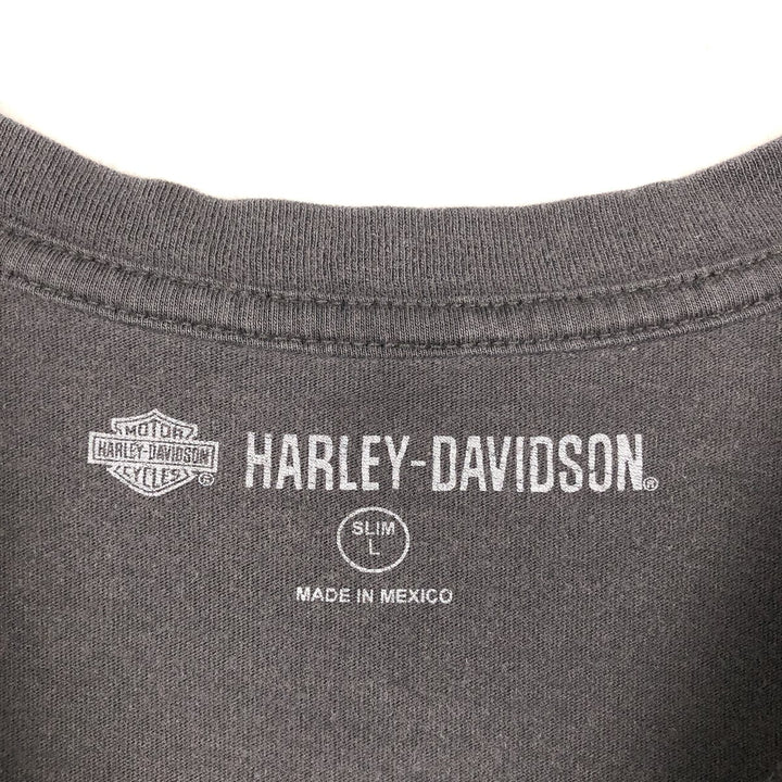 Harley-Davidson Motorcycle Bike T-shirt, Men's Size L cotton black type Vintage Second Hand