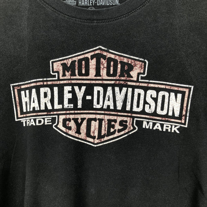 Harley-Davidson Motorcycle Bike T-shirt, Men's Size L cotton black type Vintage Second Hand