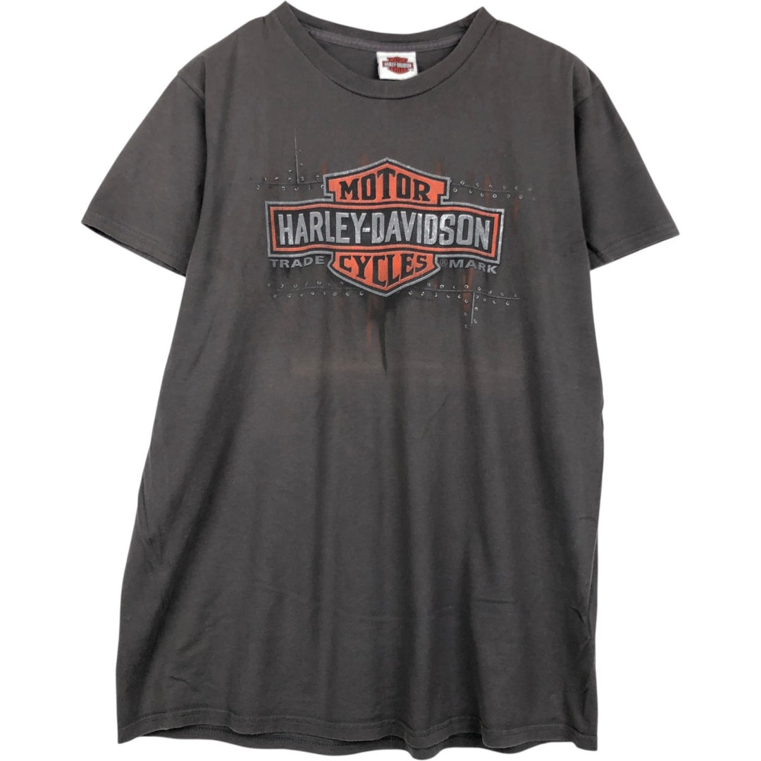 Harley-Davidson Motorcycle Bike T-shirt, Men's Size L cotton Charcoal Vintage Second Hand