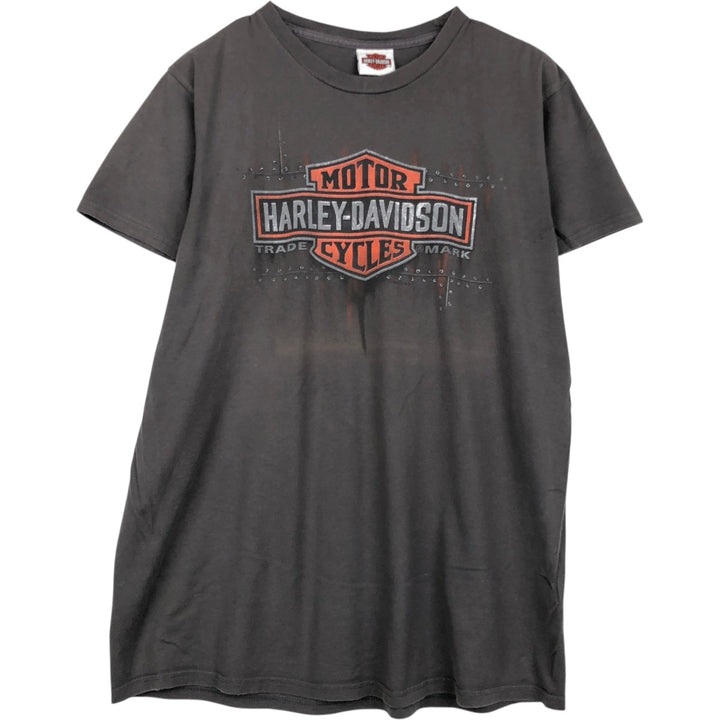 Harley-Davidson Motorcycle Bike T-shirt, Men's Size L cotton Charcoal Vintage Second Hand