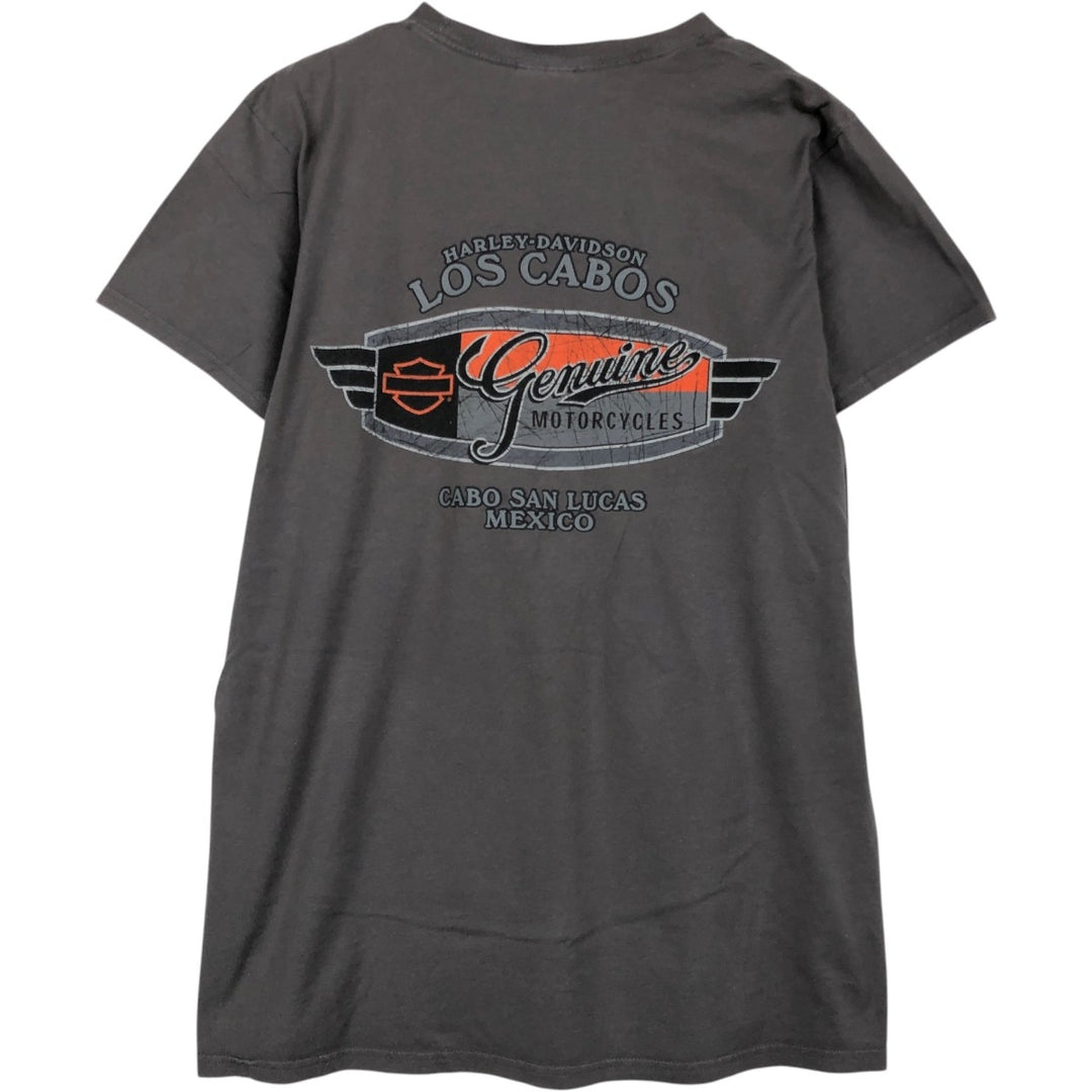 Harley-Davidson Motorcycle Bike T-shirt, Men's Size L cotton Charcoal Vintage Second Hand