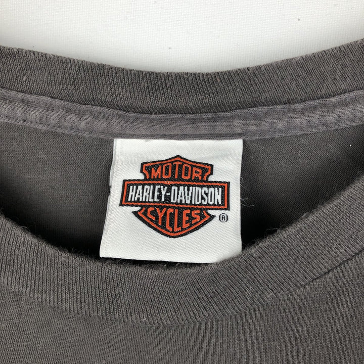 Harley-Davidson Motorcycle Bike T-shirt, Men's Size L cotton Charcoal Vintage Second Hand