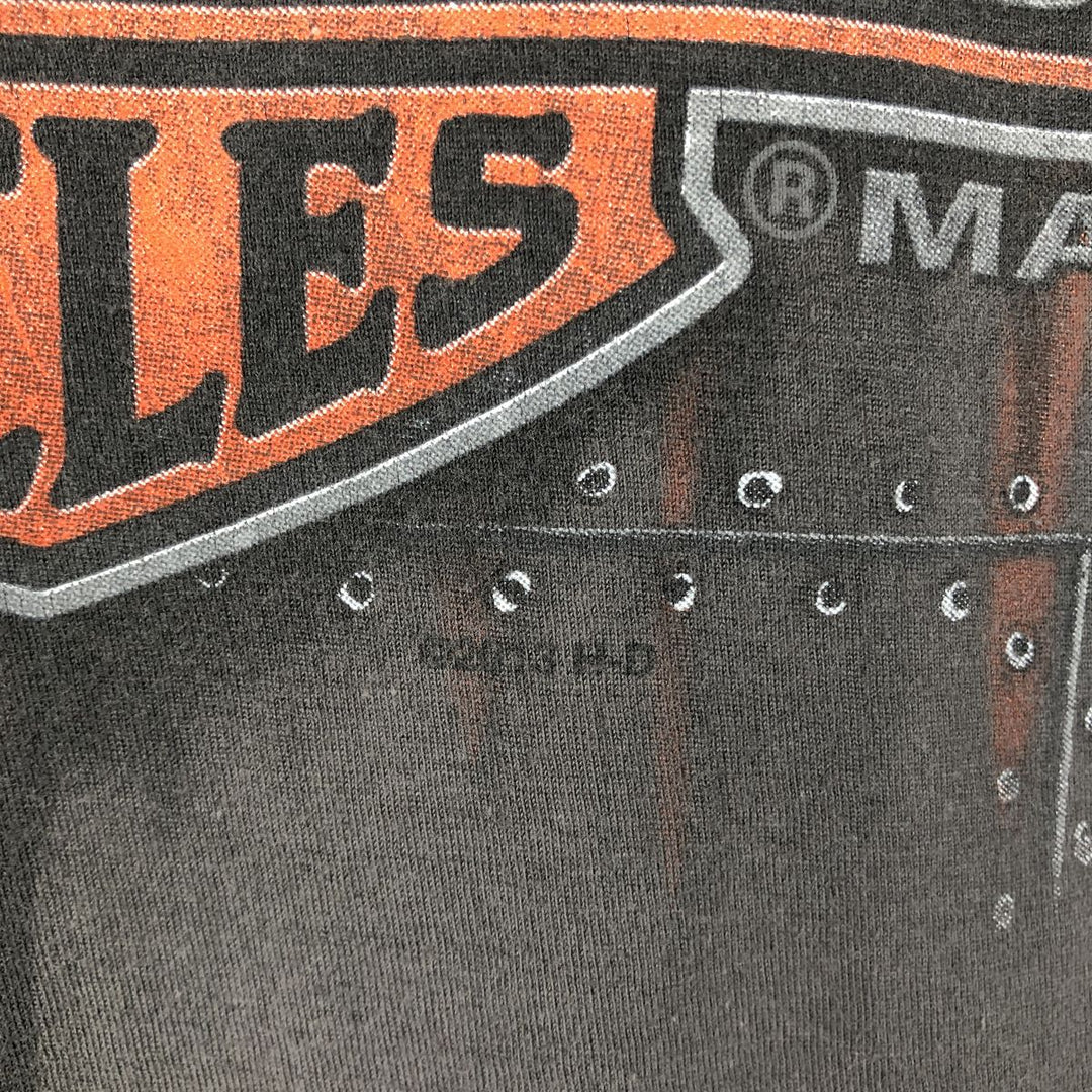 Harley-Davidson Motorcycle Bike T-shirt, Men's Size L cotton Charcoal Vintage Second Hand