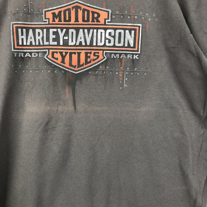 Harley-Davidson Motorcycle Bike T-shirt, Men's Size L cotton Charcoal Vintage Second Hand