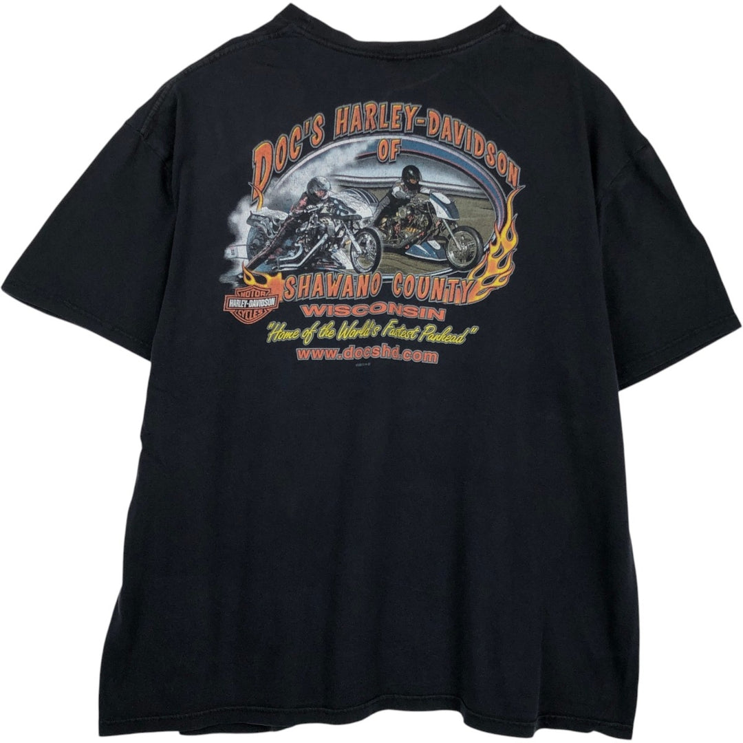 Harley-Davidson Motorcycle Bike T-shirt, Men's XXL cotton black type Vintage Second Hand