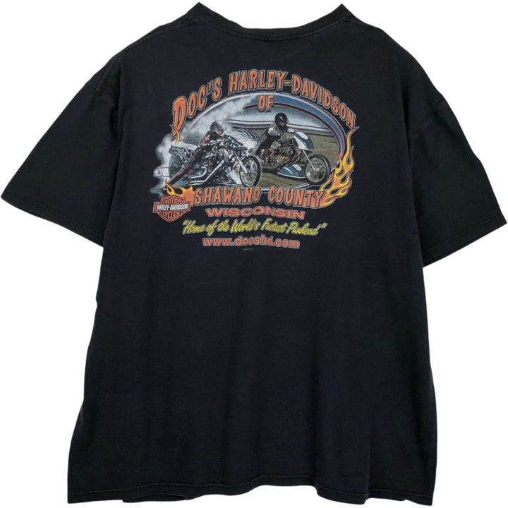 Harley-Davidson Motorcycle Bike T-shirt, Men's XXL cotton black type Vintage Second Hand